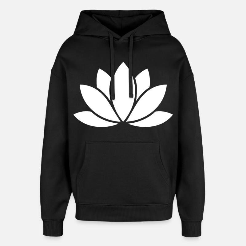 Affirmation Lotus pour la santé mentale - Sweat à capuche unisexe Stanley/Stella Oversized - noir