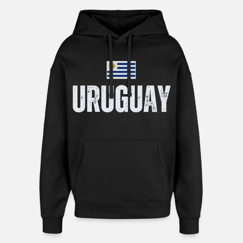 J'aime l'Uruguay, fabriqué en Uruguay - Sweat à capuche unisexe Stanley/Stella Oversized - noir