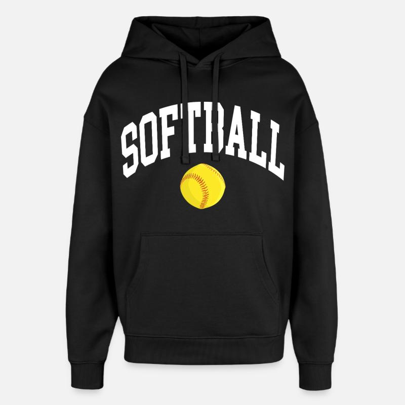 Softball - Sweat à capuche unisexe Stanley/Stella Oversized - noir