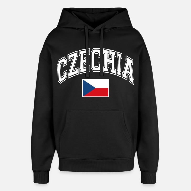 Drapeau de la République tchèque - Sweat à capuche unisexe Stanley/Stella Oversized - noir