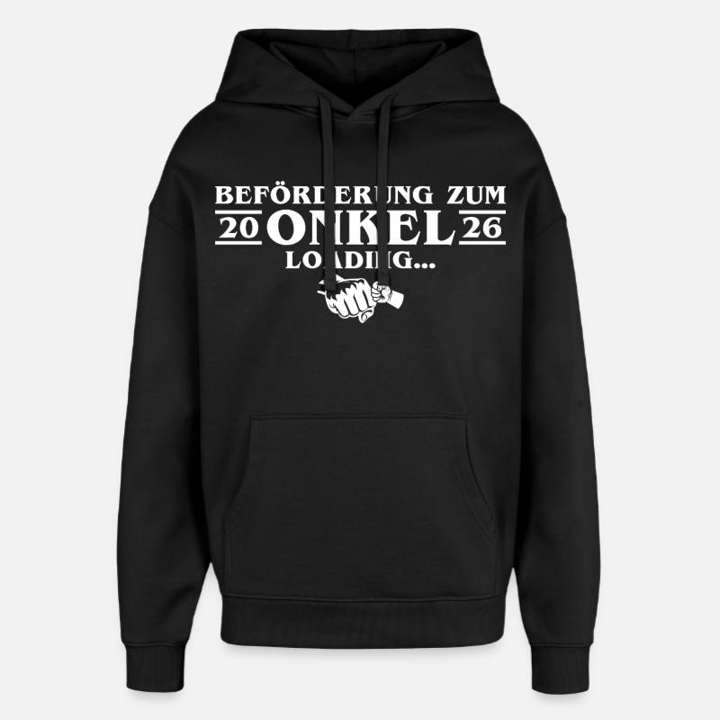 Announcing Pregnancy - Expectant Uncle 2026 - Oversized Unisex Hoodie by Stanley/Stella - black