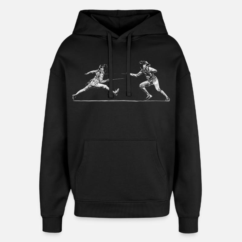 escrime - Sweat à capuche unisexe Stanley/Stella Oversized - noir