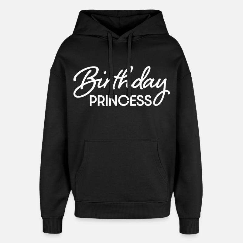 Anniversaire Princesse - Sweat à capuche unisexe Stanley/Stella Oversized - noir