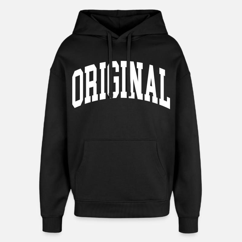 Langue source - Sweat à capuche unisexe Stanley/Stella Oversized - noir