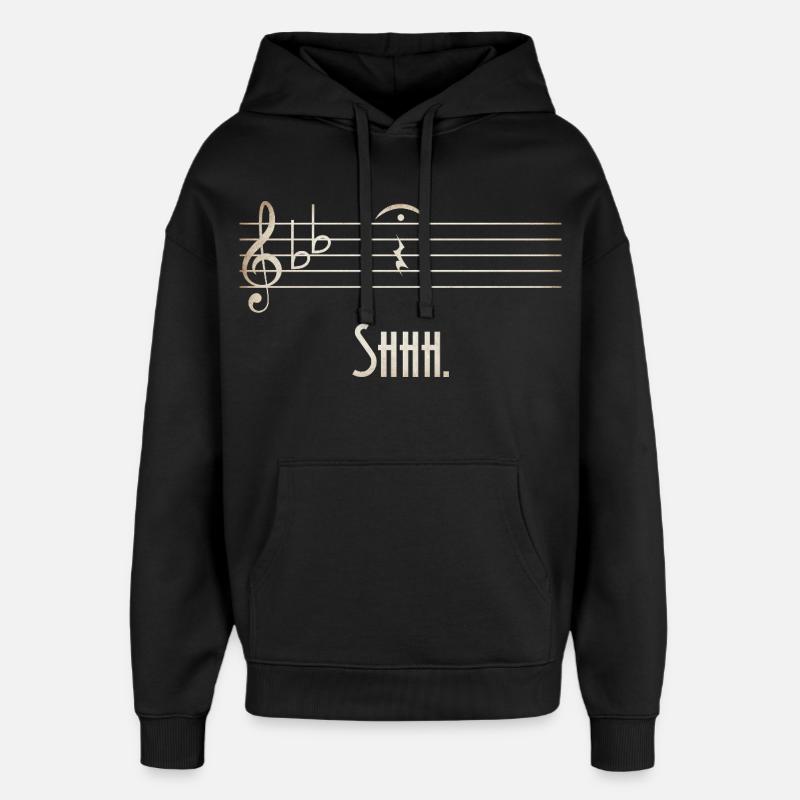 Shhh Silent Melody Partition - Sweat à capuche unisexe Stanley/Stella Oversized - noir