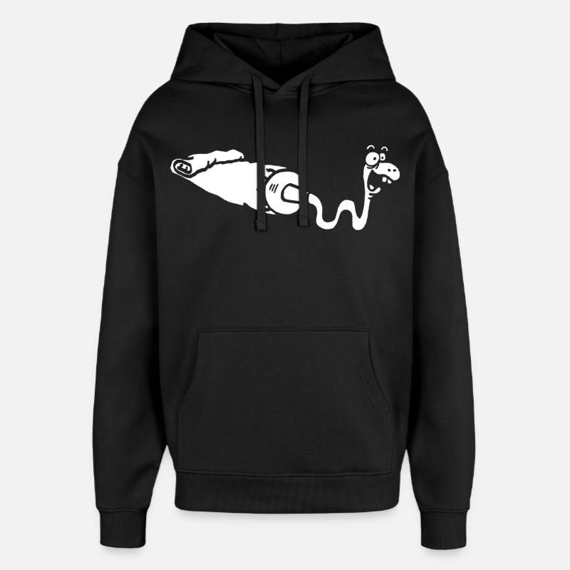 Gouache ou serpent blanc ? - Sweat à capuche unisexe Stanley/Stella Oversized - noir