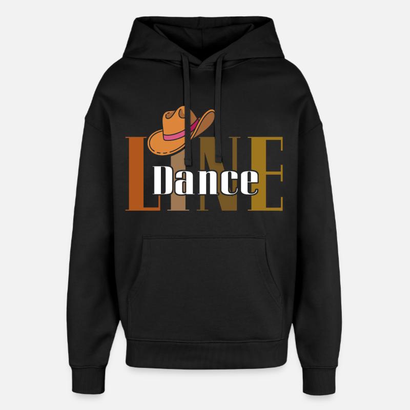LineDance Chapeau de cowboy - Sweat à capuche unisexe Stanley/Stella Oversized - noir