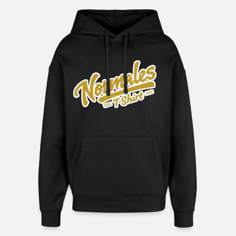 T-shirt normal jaune - Sweat à capuche unisexe Stanley/Stella Oversized - noir