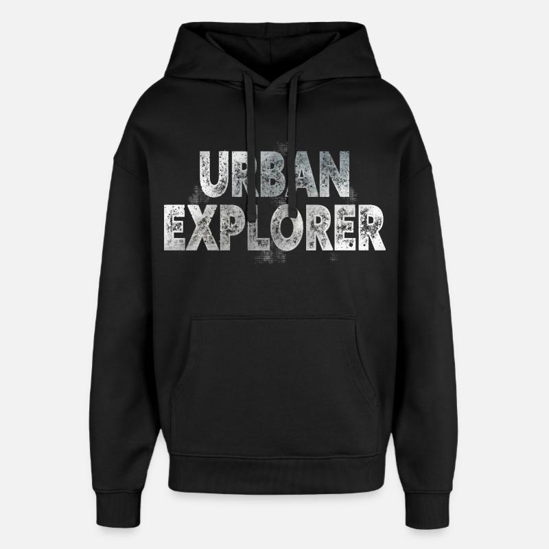 Explorateur urbain - Sweat à capuche unisexe Stanley/Stella Oversized - noir
