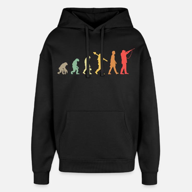 Évolution Chasse Chasseurs - Sweat à capuche unisexe Stanley/Stella Oversized - noir