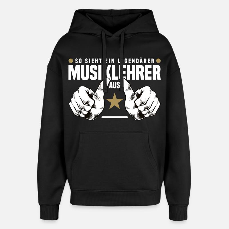 Professeur de musique - Sweat à capuche unisexe Stanley/Stella Oversized - noir