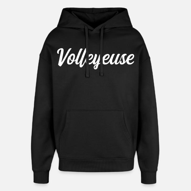 Volleyeuse - Sweat à capuche unisexe Stanley/Stella Oversized - noir