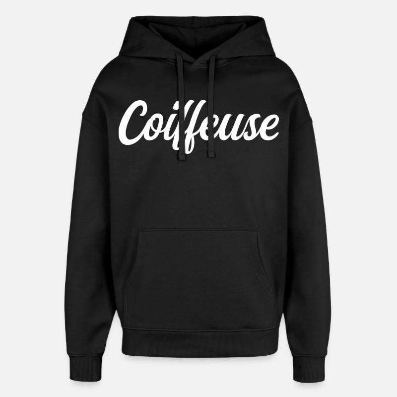 Coiffeuse - Sweat à capuche unisexe Stanley/Stella Oversized - noir