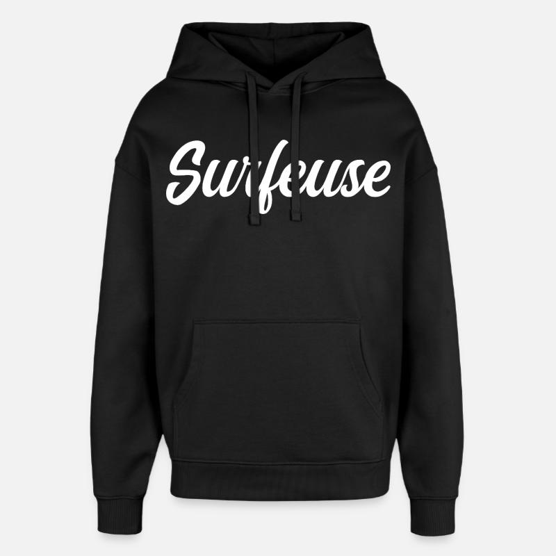 Surfeuse - Sweat à capuche unisexe Stanley/Stella Oversized - noir