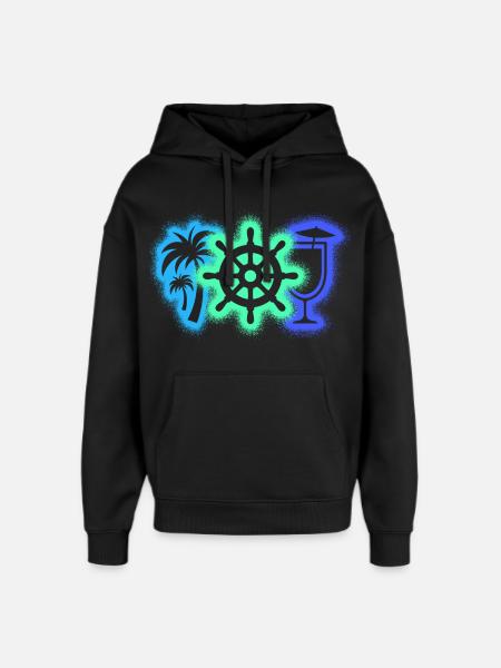Croiseurs croisières - Sweat à capuche unisexe Stanley/Stella Oversized - noir
