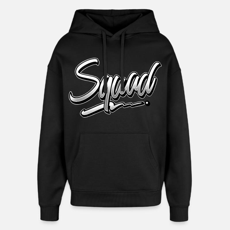 Escouade - Sweat à capuche unisexe Stanley/Stella Oversized - noir