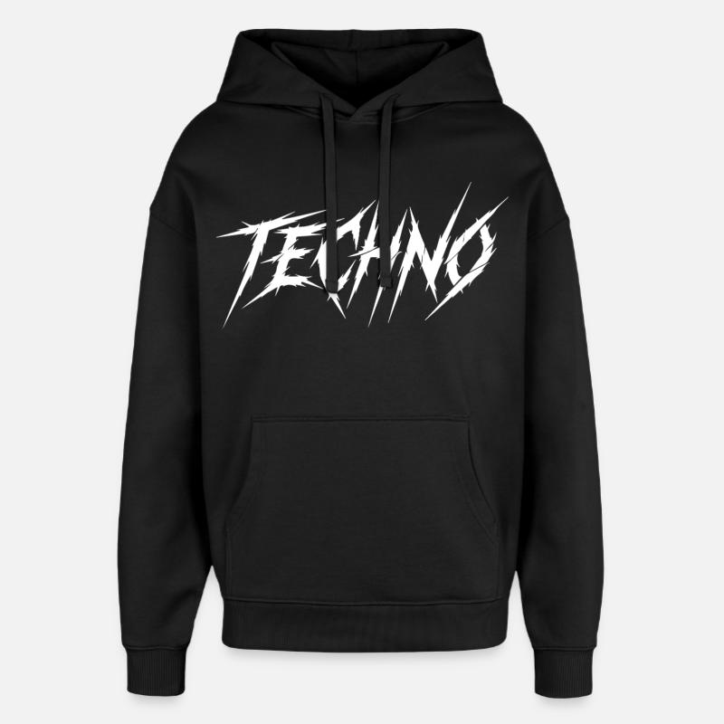 Techno Griffe Brutale - Sweat à capuche unisexe Stanley/Stella Oversized - noir