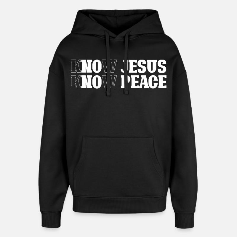 Recognizing Jesus, Finding Peace - Oversized Unisex Hoodie by Stanley/Stella - black
