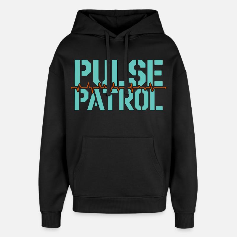 Cardiac Tech Pulse Patrol Pacemaker Technician - Oversized Unisex Hoodie von Stanley/Stella - Schwarz