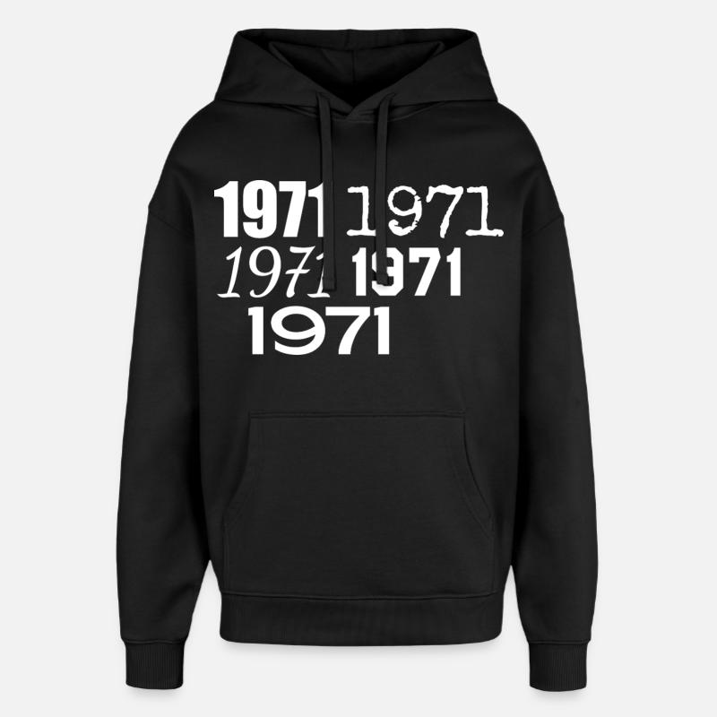 1971 - Sweat à capuche unisexe Stanley/Stella Oversized - noir