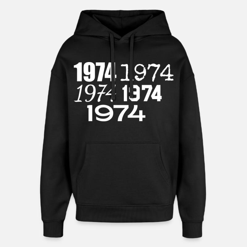 1974 - Sweat à capuche unisexe Stanley/Stella Oversized - noir