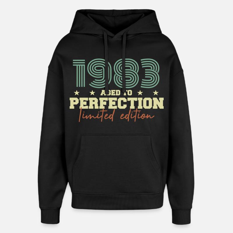 1983 - Sweat à capuche unisexe Stanley/Stella Oversized - noir