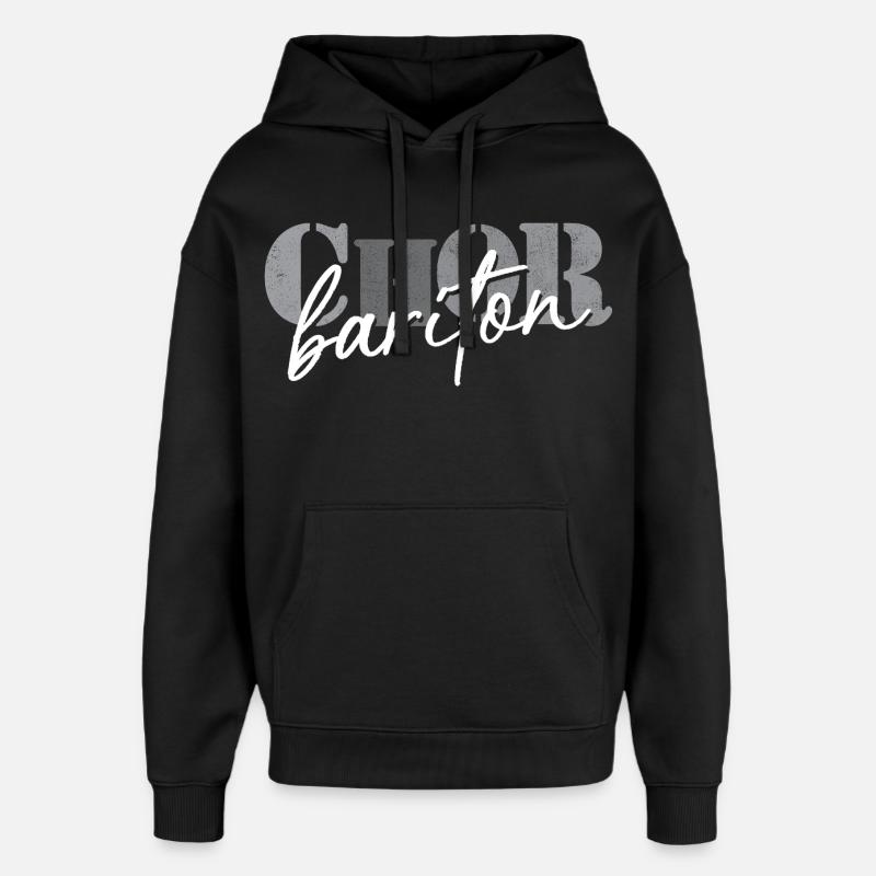 Baryton de chœur - Sweat à capuche unisexe Stanley/Stella Oversized - noir