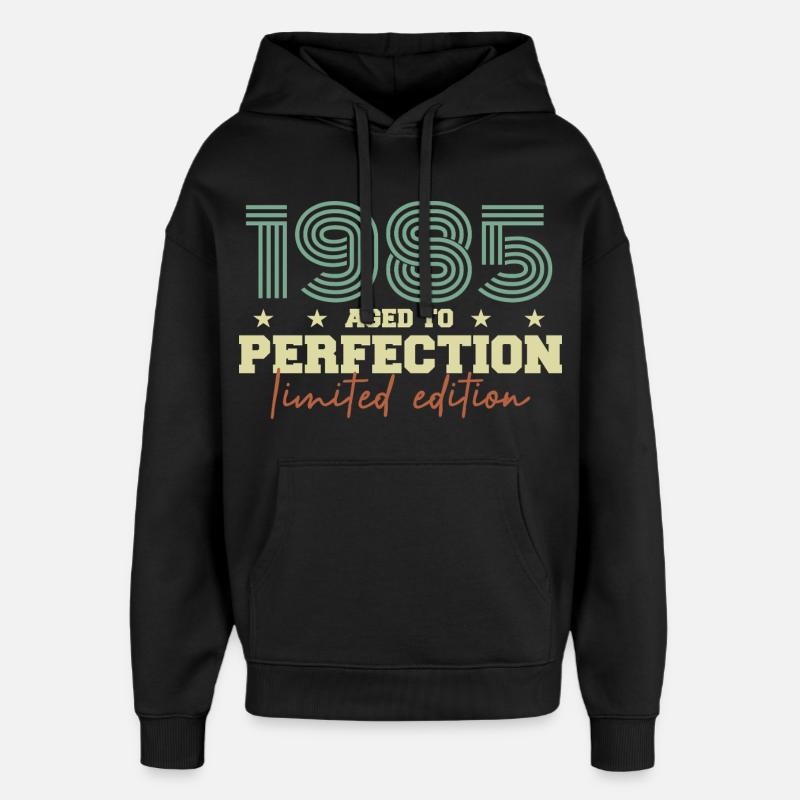 1985 - Sweat à capuche unisexe Stanley/Stella Oversized - noir