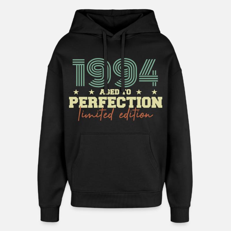 1994 - Sweat à capuche unisexe Stanley/Stella Oversized - noir