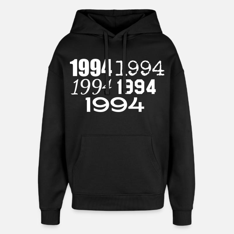 1994 - Sweat à capuche unisexe Stanley/Stella Oversized - noir