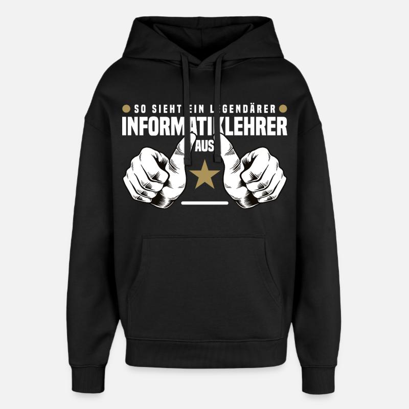 Professeur d’informatique - Sweat à capuche unisexe Stanley/Stella Oversized - noir