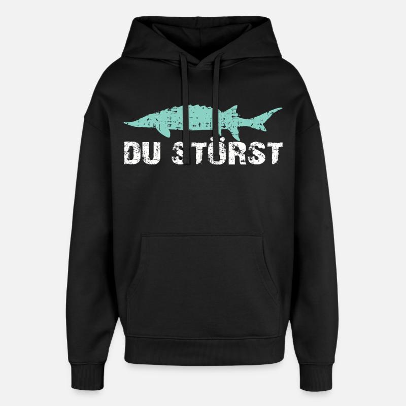 motif et expression drôles et troublants - Sweat à capuche unisexe Stanley/Stella Oversized - noir