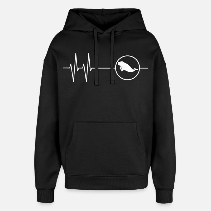 Battement de cœur du Dugong Mamatee - Sweat à capuche unisexe Stanley/Stella Oversized - noir