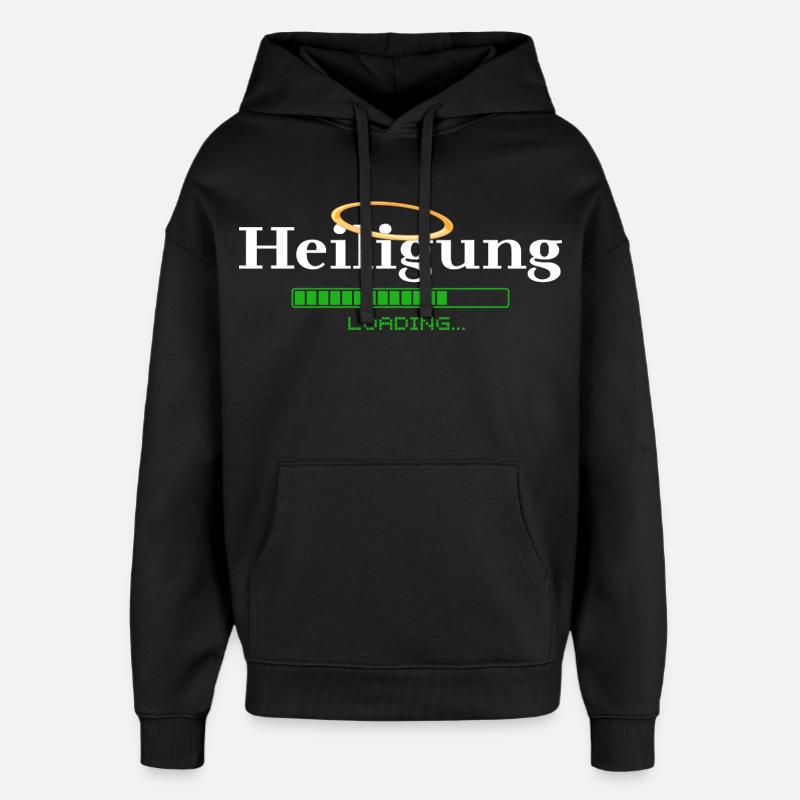 Heiligung - loading - Heiligenschein - Oversized Unisex Hoodie von Stanley/Stella - Schwarz