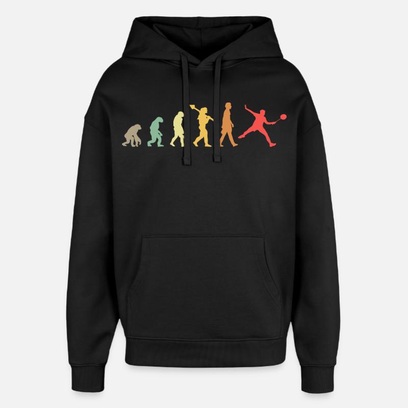 Badminton Evolution - Oversized Unisex Hoodie by Stanley/Stella - black