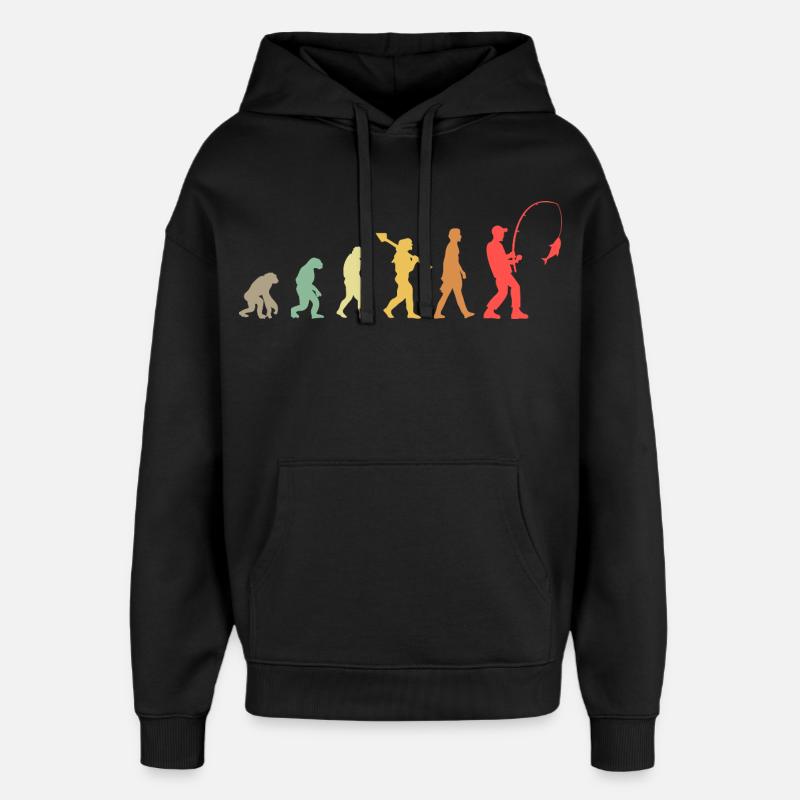 Pêche évolutive - Sweat à capuche unisexe Stanley/Stella Oversized - noir