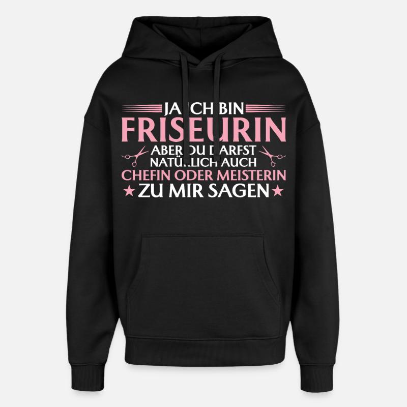 Coiffeur, patron ou maître - Sweat à capuche unisexe Stanley/Stella Oversized - noir