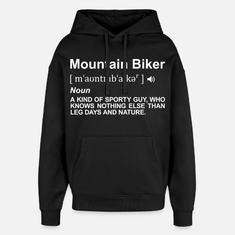 Dictionnaire du VTT - Sweat à capuche unisexe Stanley/Stella Oversized - noir