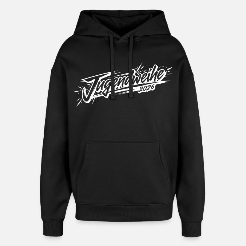 Jugendweihe 2026 - Oversized Unisex Hoodie von Stanley/Stella - Schwarz