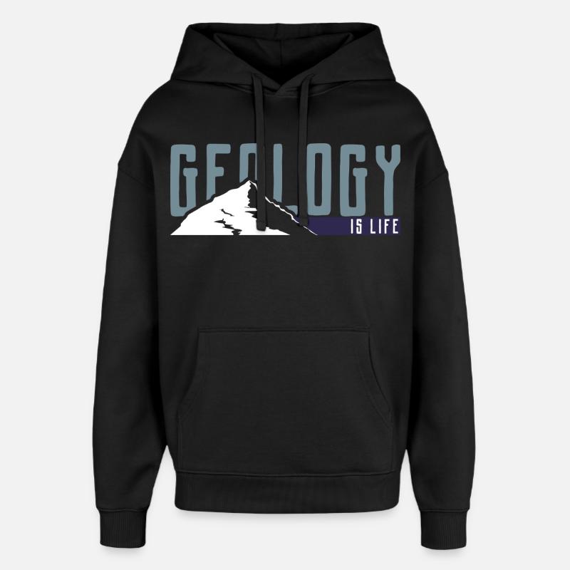 La géologie, c’est la vie - Sweat à capuche unisexe Stanley/Stella Oversized - noir