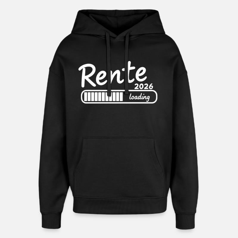 Rente 2026 loading Endlich Ruhestand - Oversized Unisex Hoodie von Stanley/Stella - Schwarz
