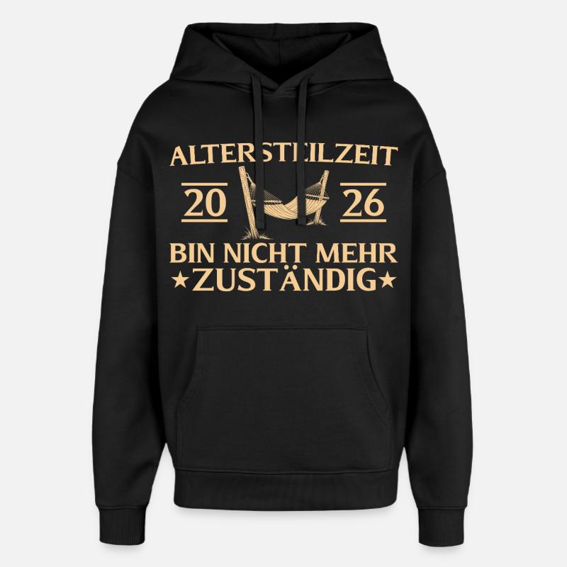 Altersteilzeit 2026 Abschiedsgeschenk Frührente - Oversized Unisex Hoodie von Stanley/Stella - Schwarz