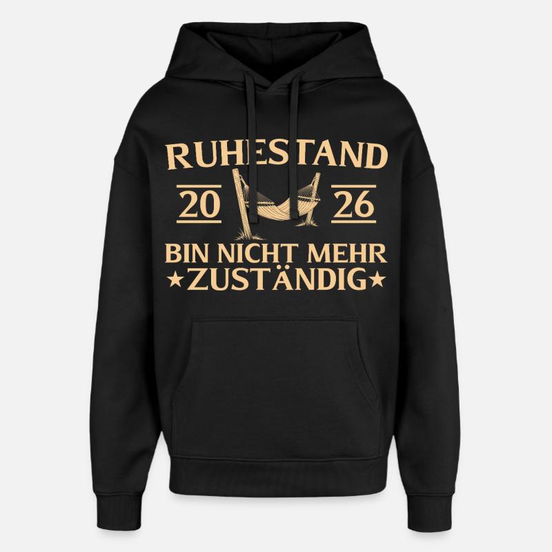 Retraite 2026 Pension d’Adieu - Sweat à capuche unisexe Stanley/Stella Oversized - noir