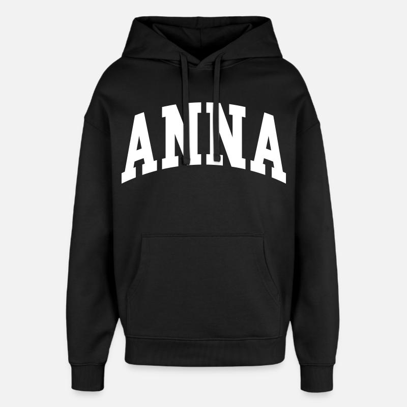 Anna - Sweat à capuche unisexe Stanley/Stella Oversized - noir