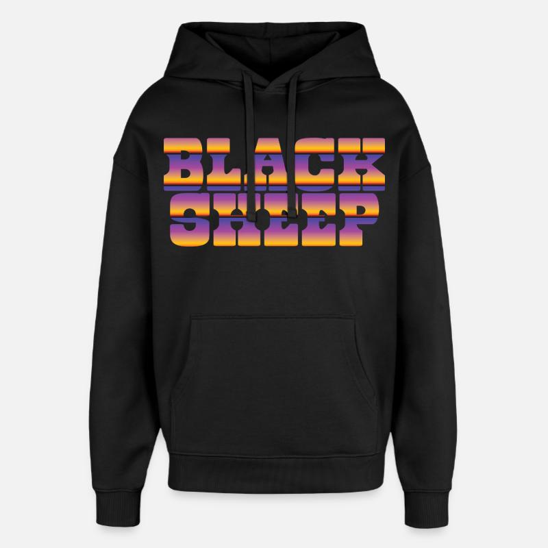 Mouton noir - Sweat à capuche unisexe Stanley/Stella Oversized - noir