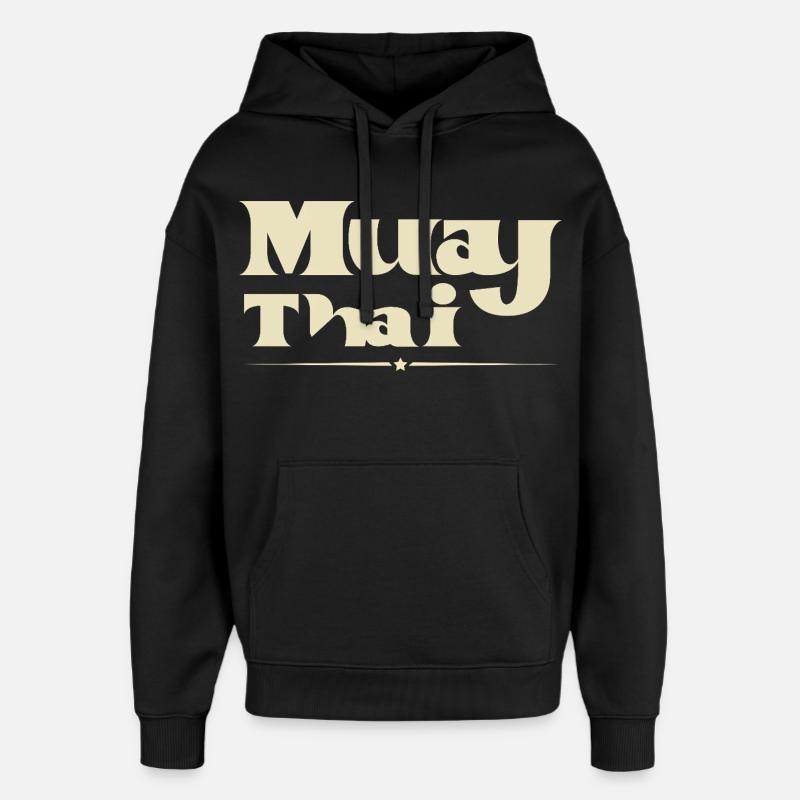 Muay thaï - Sweat à capuche unisexe Stanley/Stella Oversized - noir