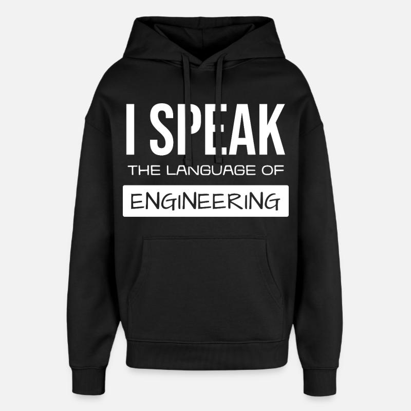 Je parle des glyphes d’ingénierie - Sweat à capuche unisexe Stanley/Stella Oversized - noir