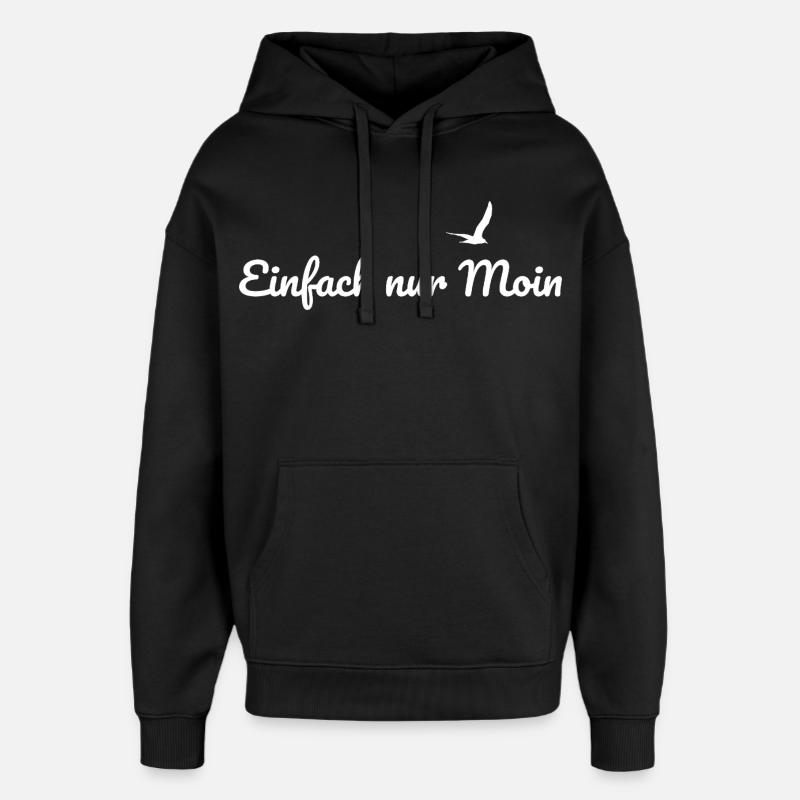 Just Moin - Conception maritime - Sweat à capuche unisexe Stanley/Stella Oversized - noir