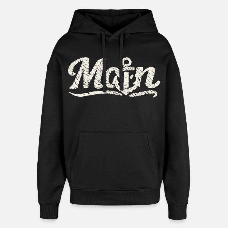 Conception côtière Moin Anchor - Sweat à capuche unisexe Stanley/Stella Oversized - noir