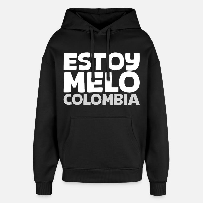 ESTOY-MELO-blanco - Sweat à capuche unisexe Stanley/Stella Oversized - noir